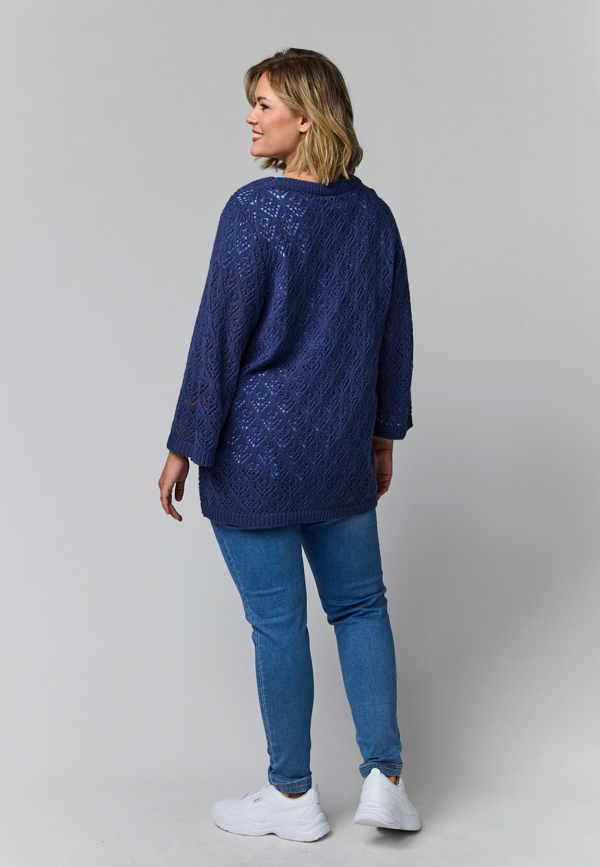 Gozzip Woman GElva knit blouse Blouse Blue