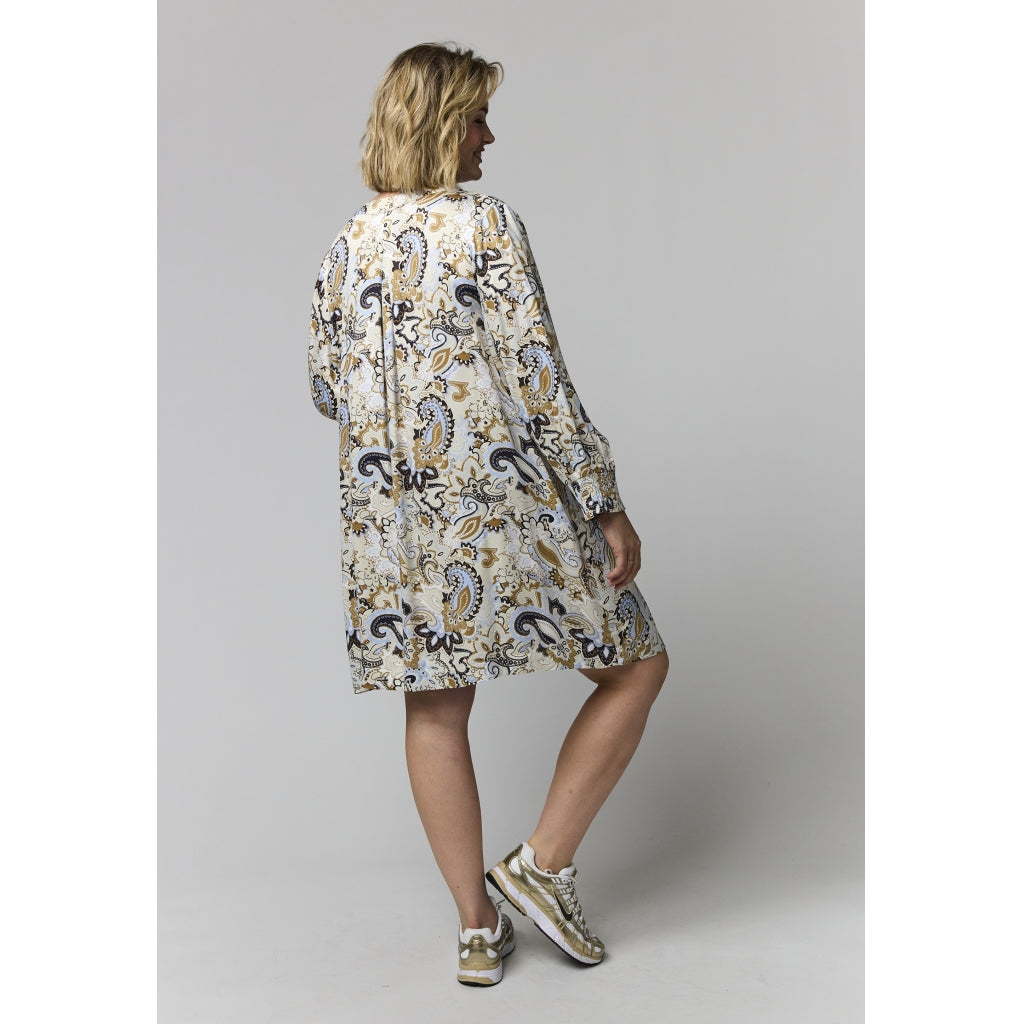 Gozzip Woman GMeta Tunic Tunic Sand with blue print