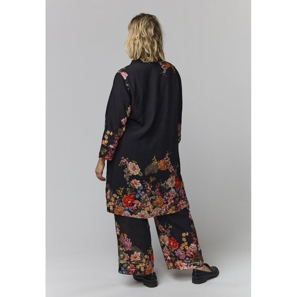 Gozzip Woman GMichelle Tunic Tunic Black with rose fall board