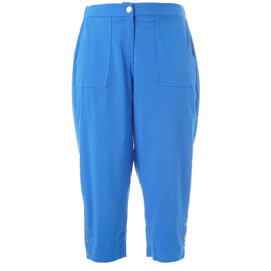 Gozzip Woman Clara Loose capri pants Loose Pant 26 Blue