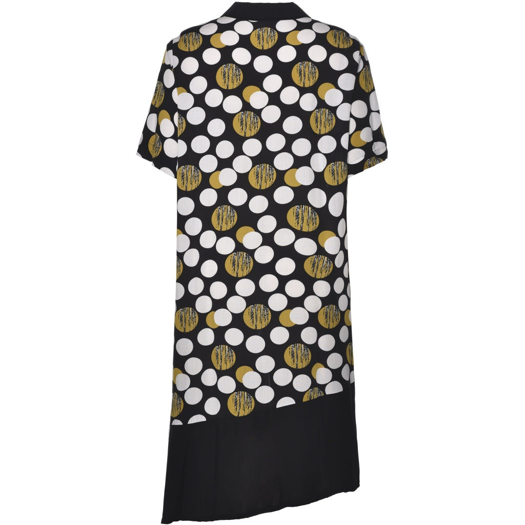 Gozzip Woman Ella Shirt Dress Shirt Dress Black big dots