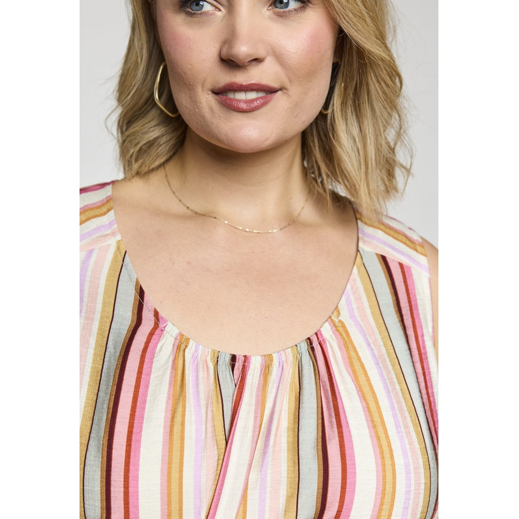 Gozzip Woman GBeata Top Top Pink Stripes