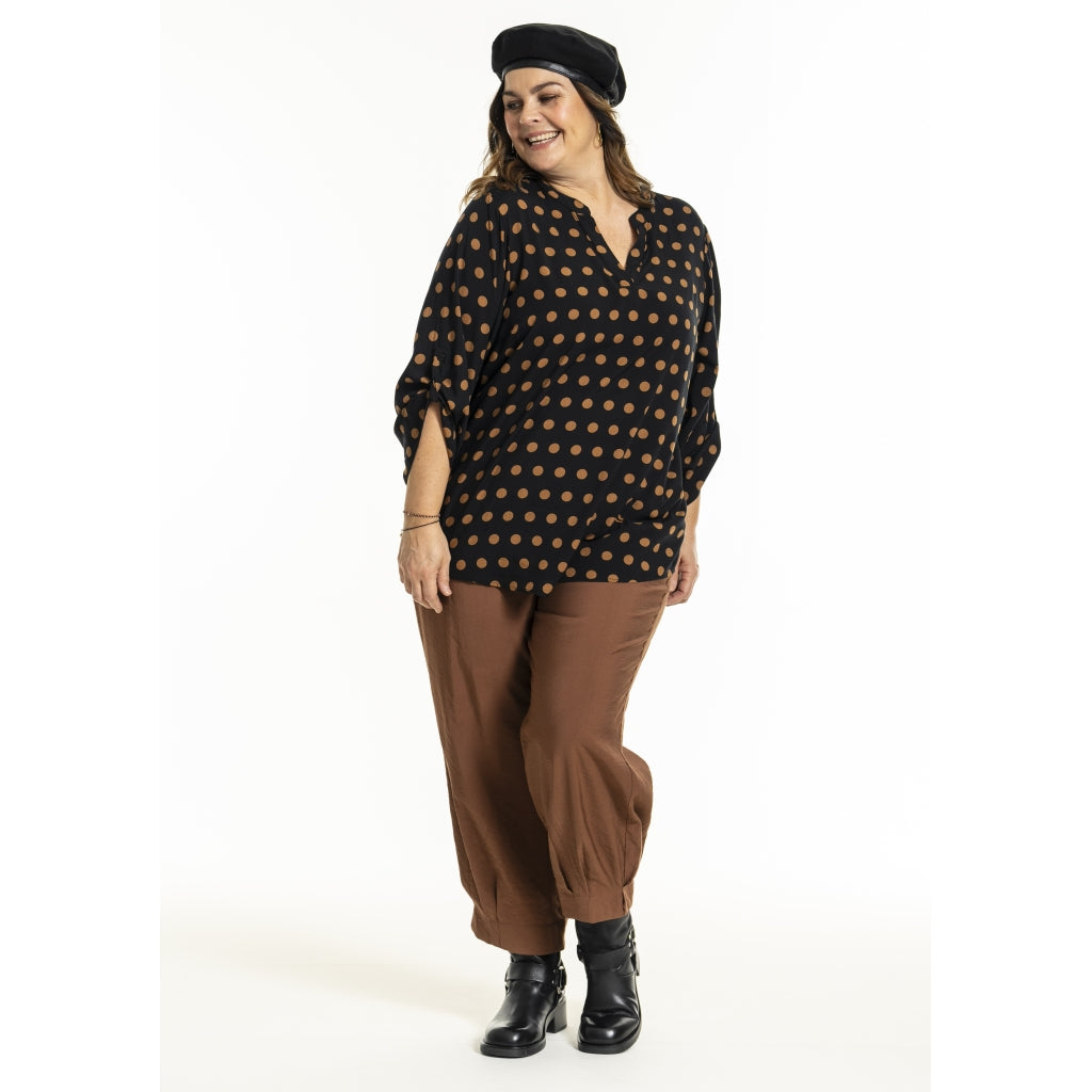 Gozzip Woman GBillie Blouse Blouse Black with dots