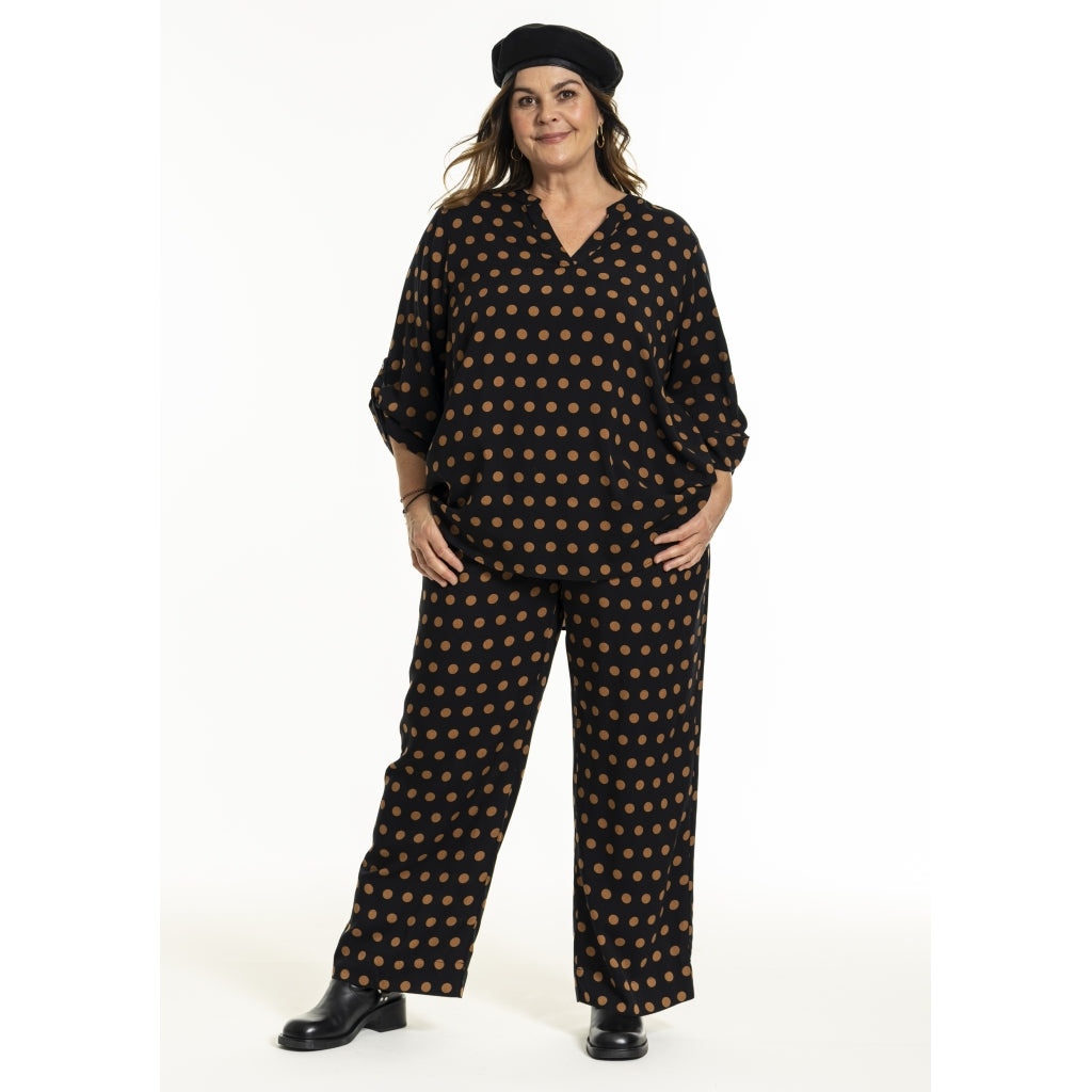 Gozzip Woman GBillie Blouse Blouse Black with dots