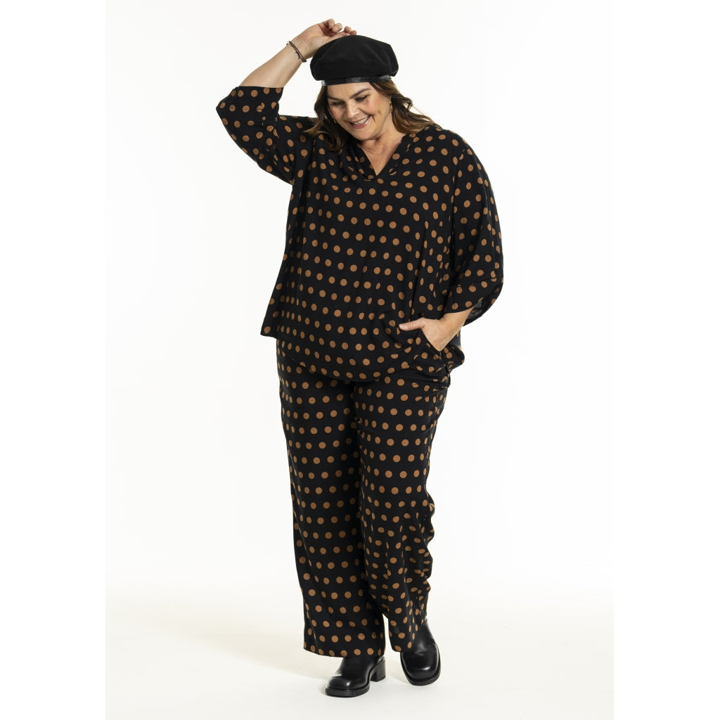 Gozzip Woman GBillie Blouse Blouse Black with dots