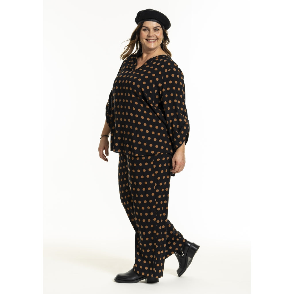 Gozzip Woman GBillie Blouse Blouse Black with dots
