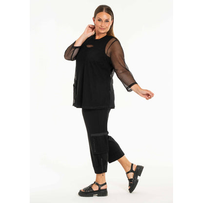 Gozzip Woman GCilla Mesh Blouse Blouse Black