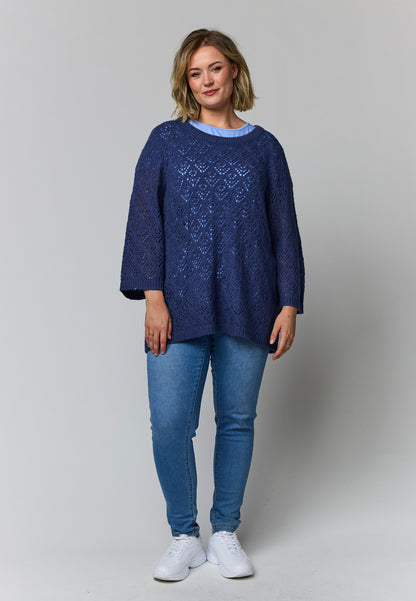 Gozzip Woman GElva knit blouse Blouse Blue