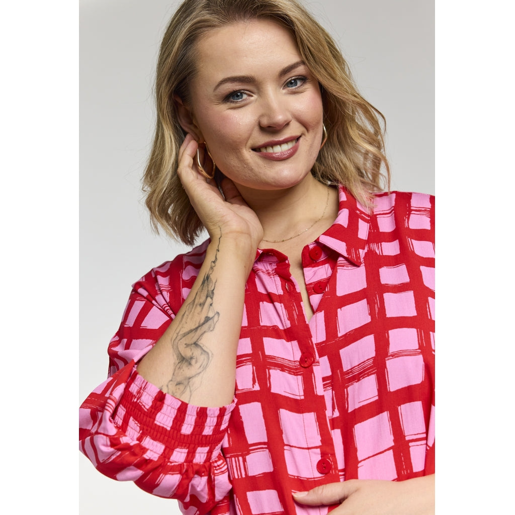Gozzip Woman GGerda Oversize shirt Tunic Oversize shirt tunic Pink/Red