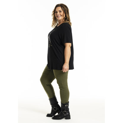Gozzip Woman GGitte T-shirt with print T-Shirt Black