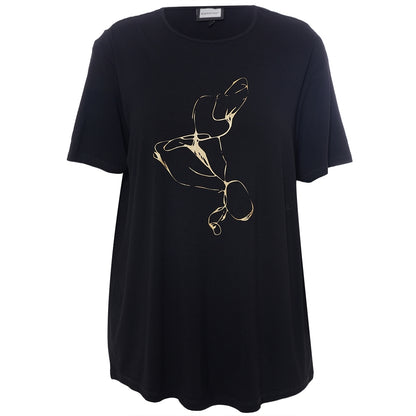 Gozzip Woman GGitte T-shirt with print T-Shirt Black