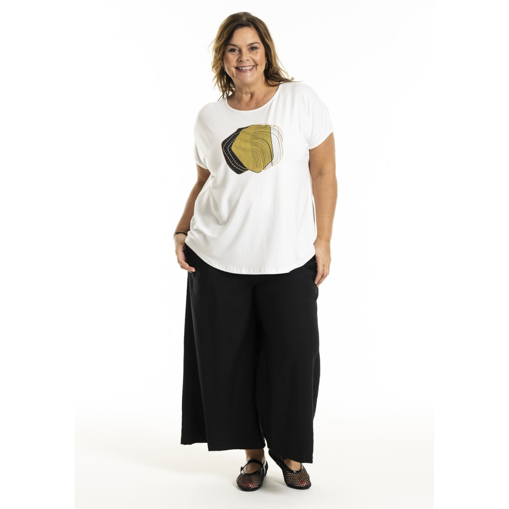Gozzip Woman GGitte T-shirt with print T-Shirt White