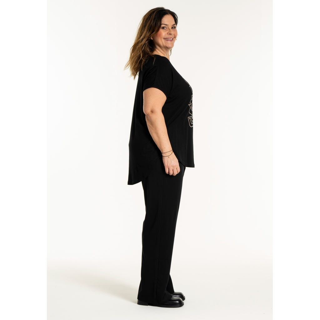 Gozzip Woman GGitte T-shirt with print T-Shirt Black