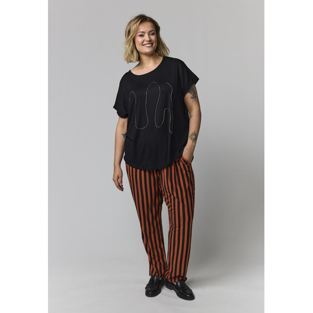 Gozzip Woman GGitte T-shirt with print T-Shirt Black
