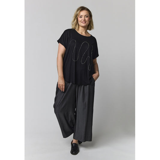 Gozzip Woman GGitte T-shirt with print T-Shirt Black