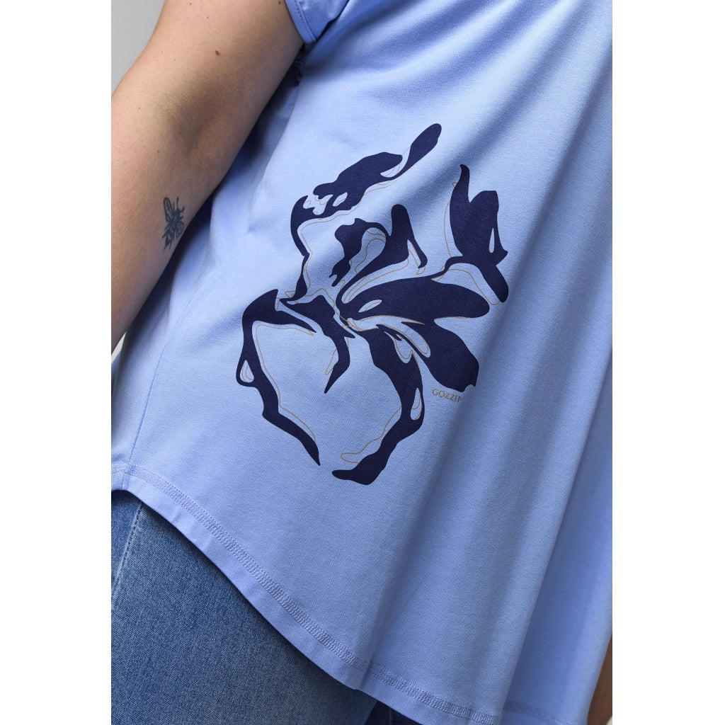 Gozzip Woman GGitte T-shirt with print T-Shirt light Blue