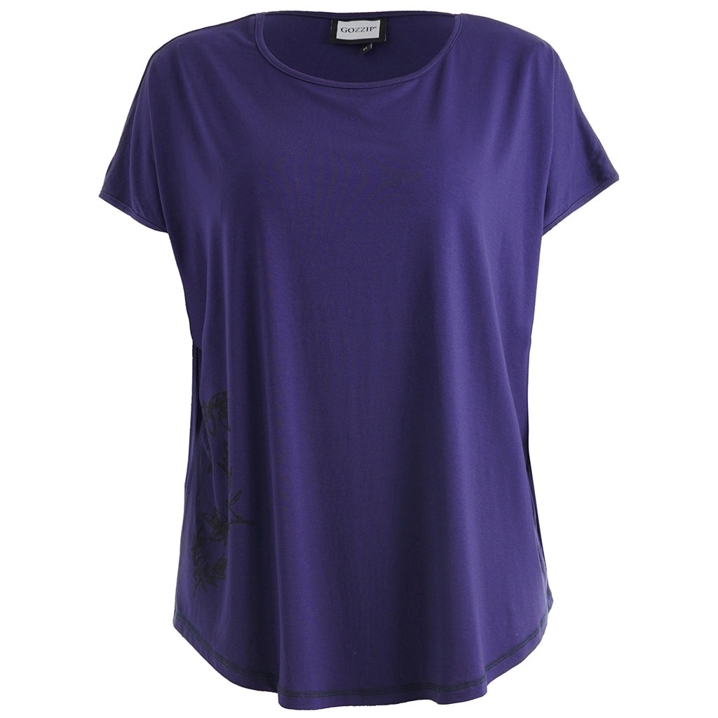 Gozzip Woman GGitte T-shirt with print T-Shirt Navy