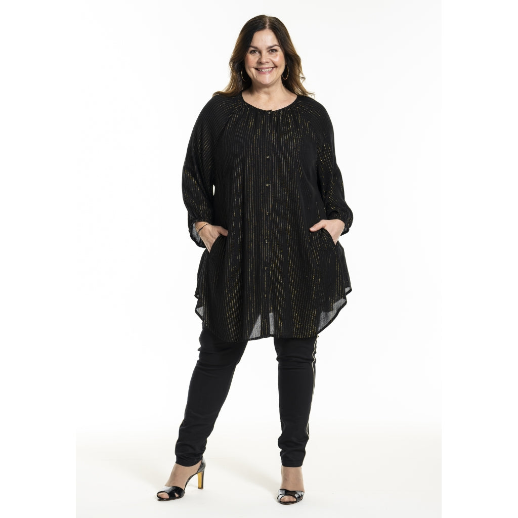 Gozzip Woman GHeika Leggings with piping Leggings Black
