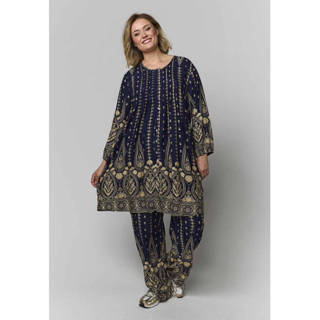 Gozzip Woman GJohanne Shirt Tunic Shirt Tunic Blue board print