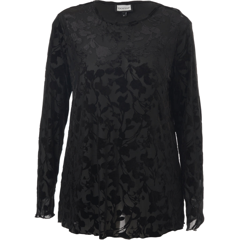 Gozzip Woman GJolanta Mesh Blouse Blouse Black
