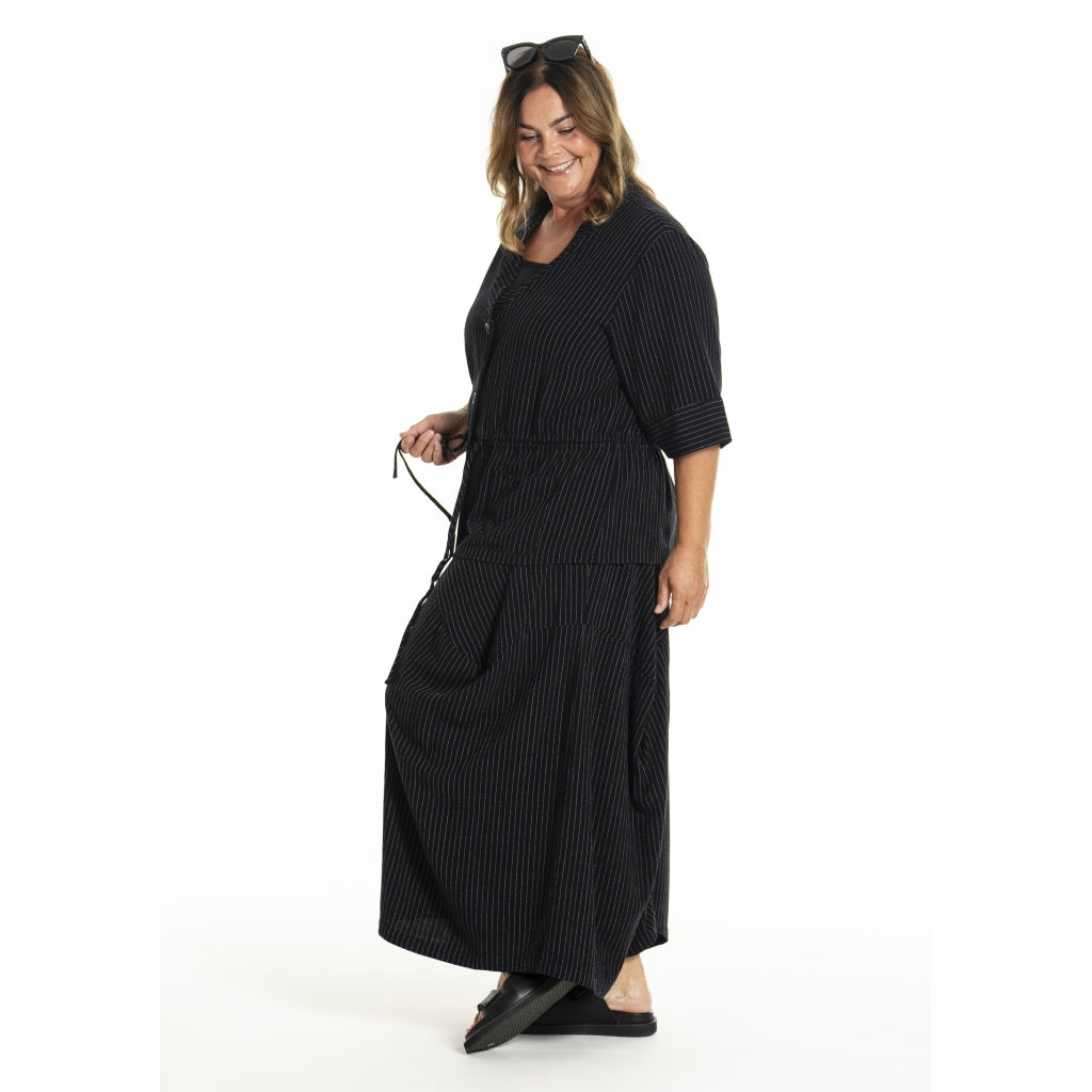 Gozzip Woman GKatarina Shirt Jacket Shirt Jacket Black Stripe