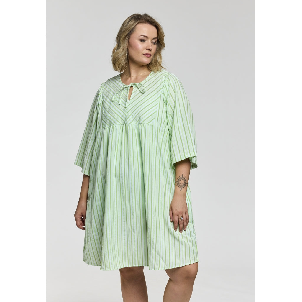 Gozzip Woman GLexi Short Dress Short dress white with green stripe