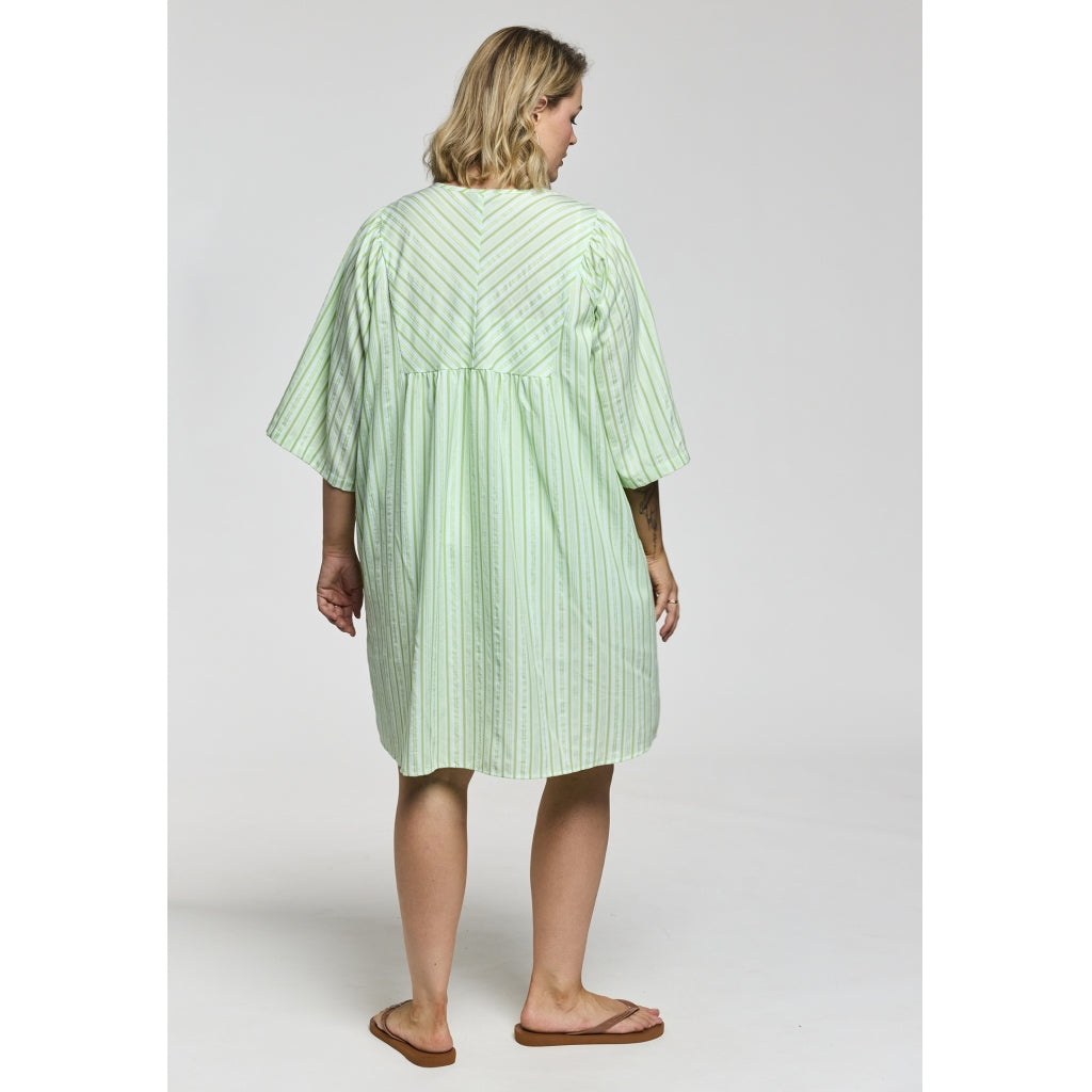 Gozzip Woman GLexi Short Dress Short dress white with green stripe