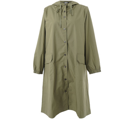 Gozzip Woman GLiss Long Trenchcoat Jacket Green with green/rose lining