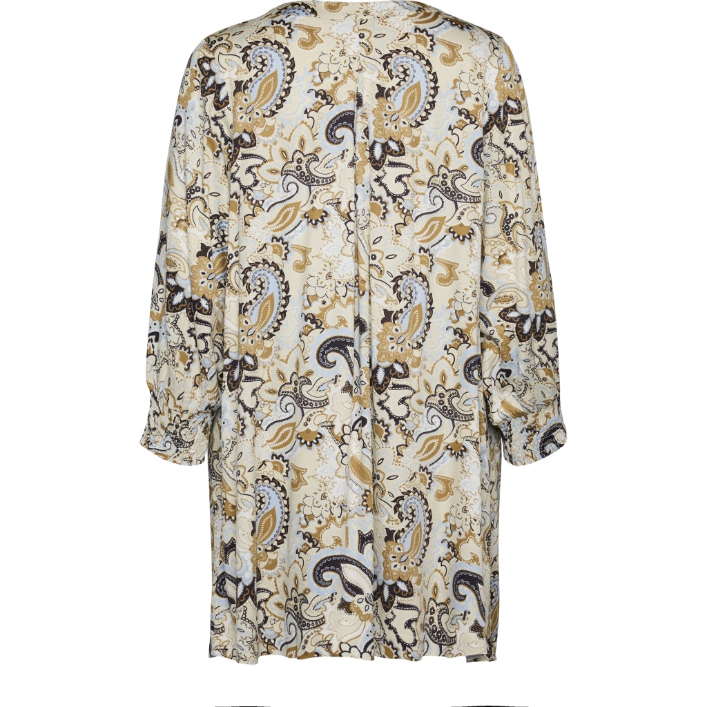 Gozzip Woman GMeta Tunic Tunic Sand with blue print