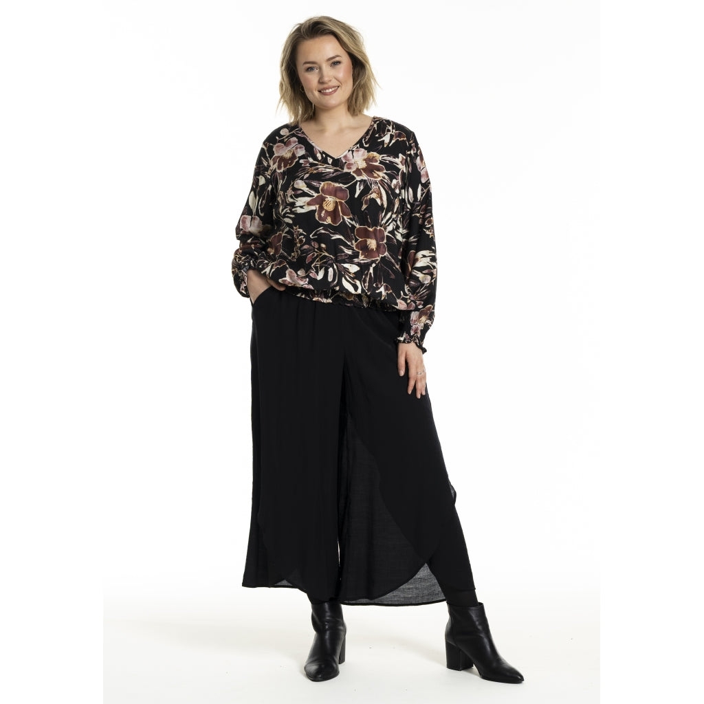 Gozzip Woman GMirabelle Blouse Blouse Black Print