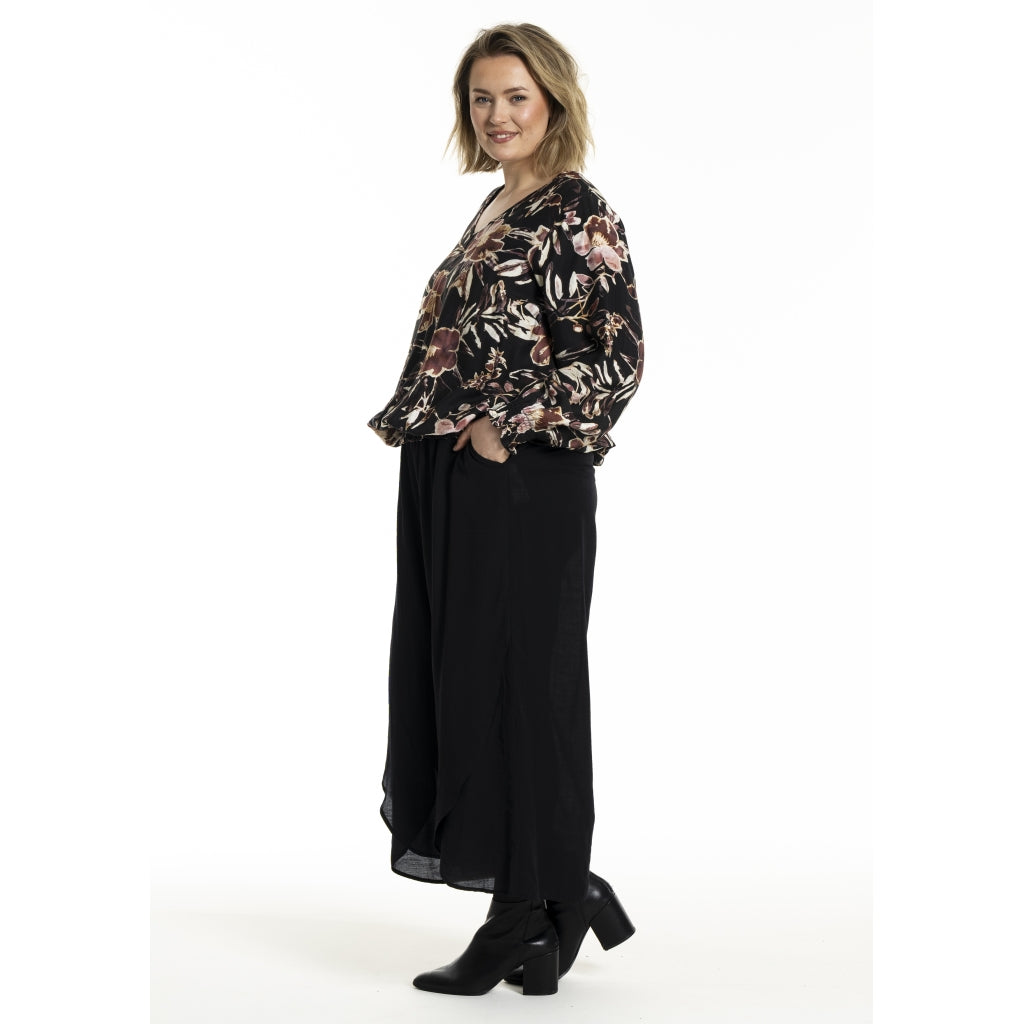Gozzip Woman GMirabelle Blouse Blouse Black Print