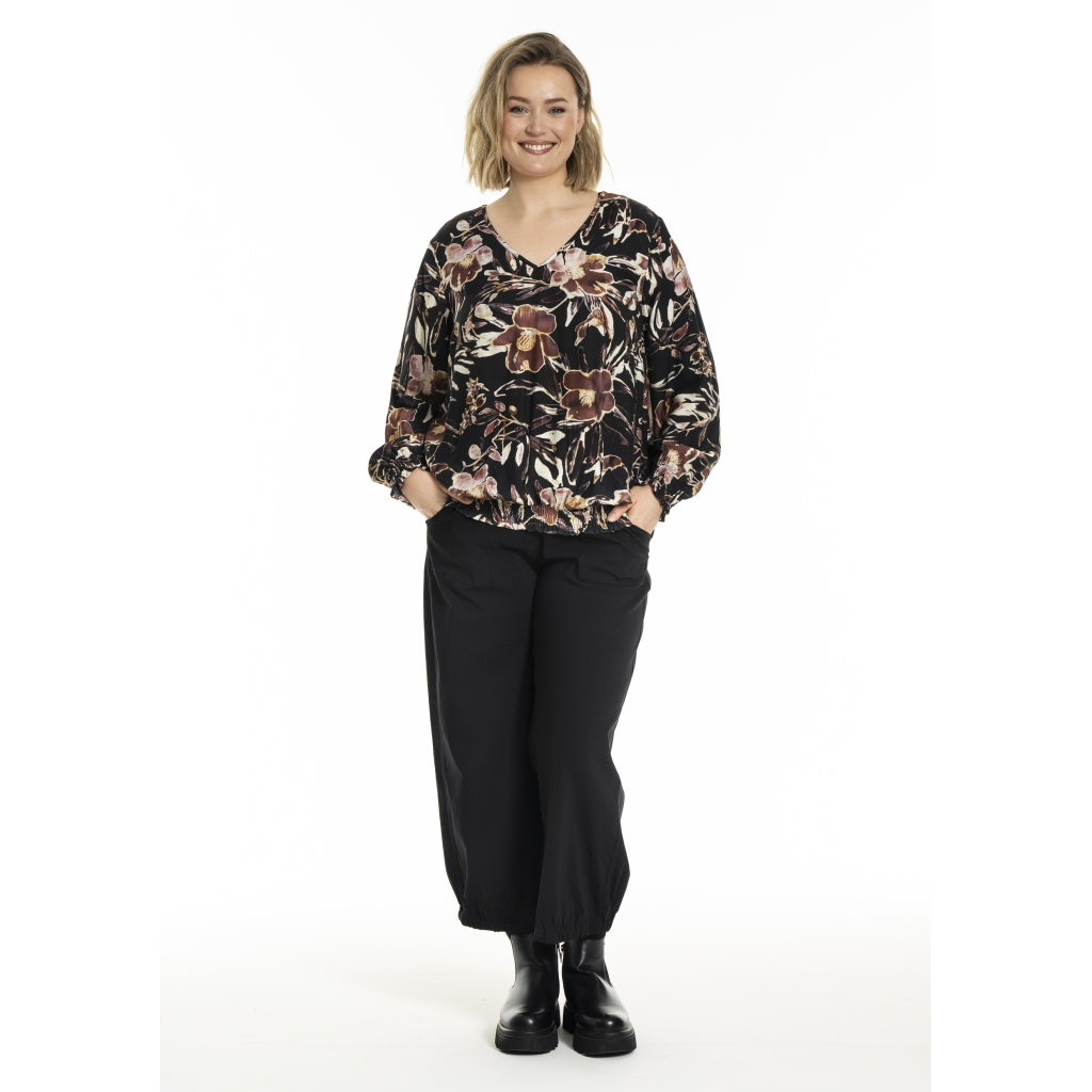Gozzip Woman GMirabelle Blouse Blouse Black Print