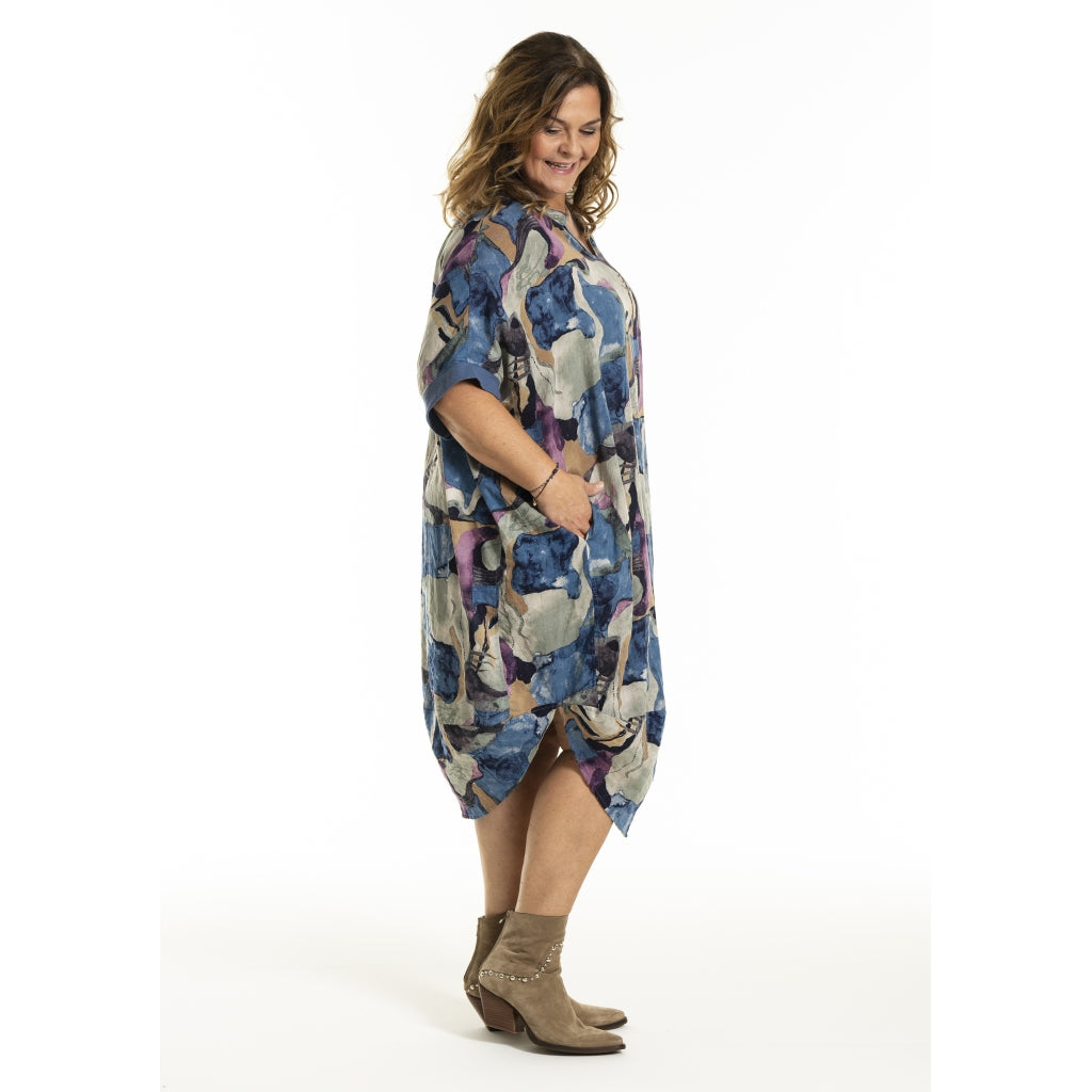 Gozzip Woman GMuna Dress Dress Blue print
