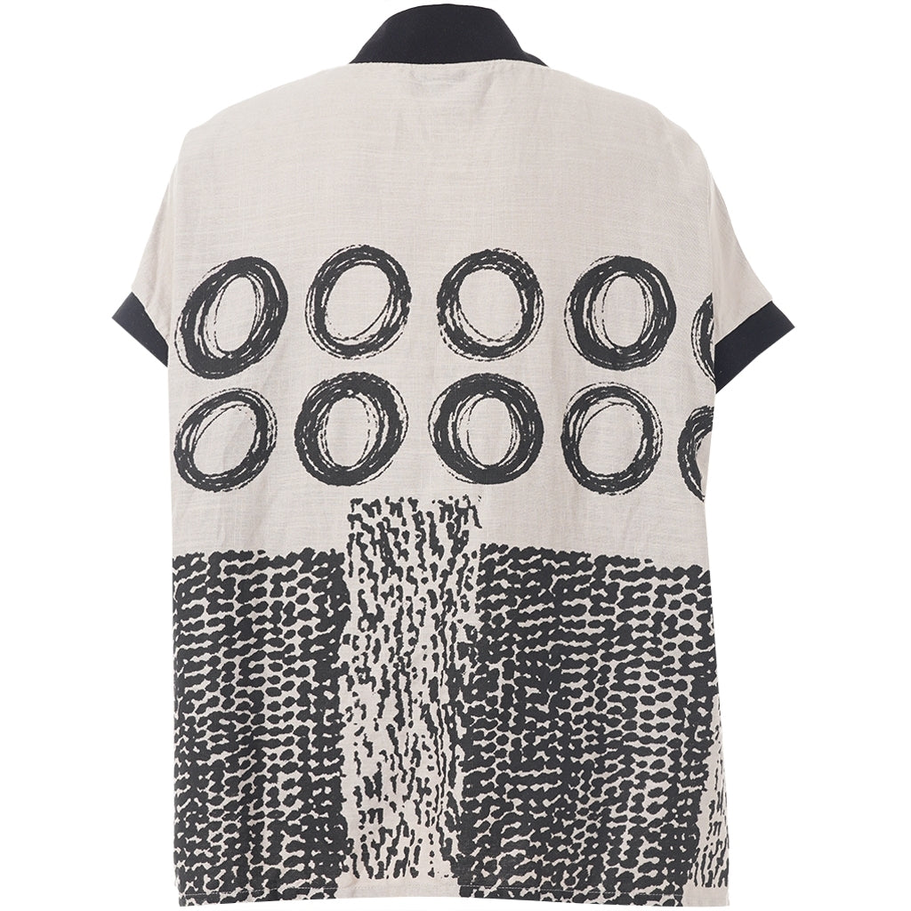 Gozzip Woman GNynne Waistcoat Waistcoat Sand/Black printed