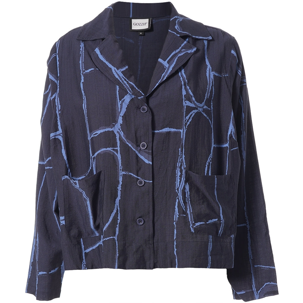 Gozzip Woman GSif Shirt Jacket Shirt Jacket Navy
