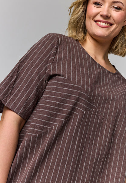 Gozzip Woman GTovea Dress Dress Brown/white stripes