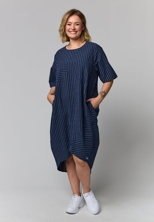 Gozzip Woman GTovea Dress Dress Navy/white striped