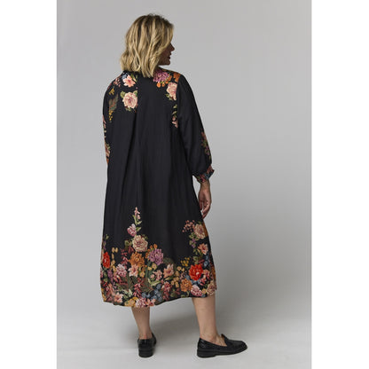 Gozzip Woman GValdis Dress Dress Black with rose fall board
