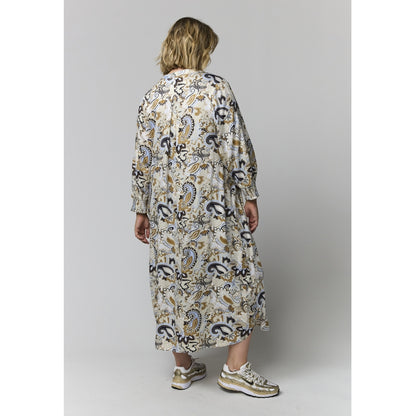 Gozzip Woman GValdis Dress Dress Sand with blue print
