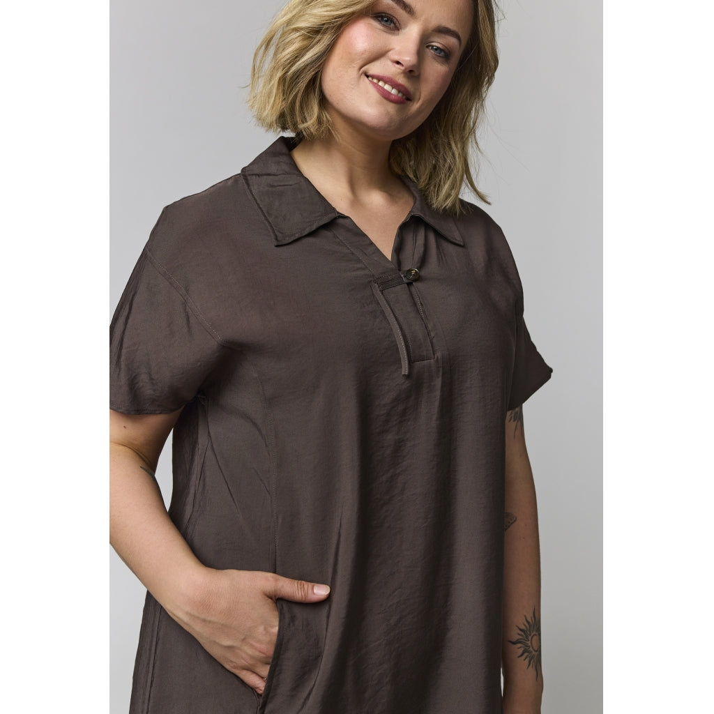 Gozzip Woman GViona Dress Dress Brown