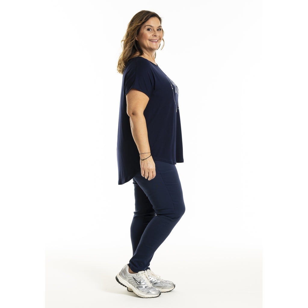 Gozzip Woman Gitte T-shirt with print T-Shirt Navy