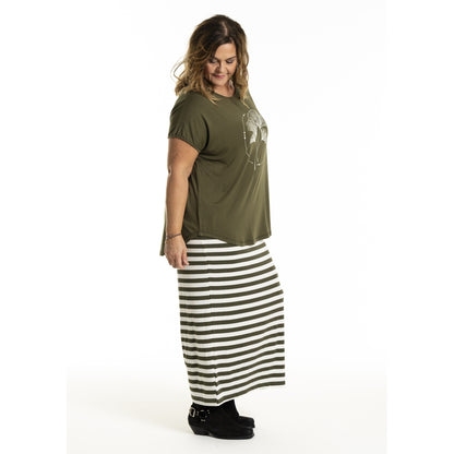 Gozzip Woman Gitte T-shirt with print T-Shirt Olive