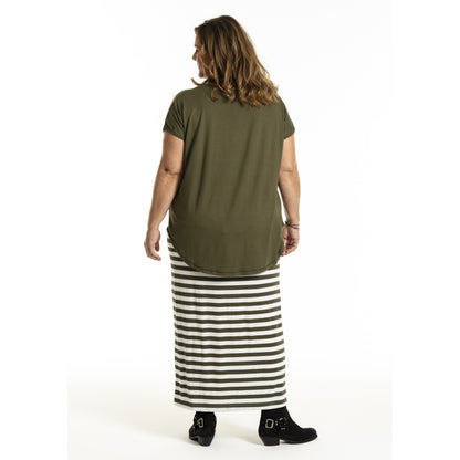 Gozzip Woman Gitte T-shirt with print T-Shirt Olive