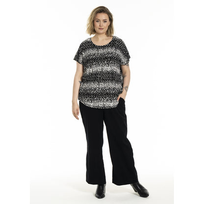 Gozzip Woman Gitte T-shirt with print T-Shirt Black/White