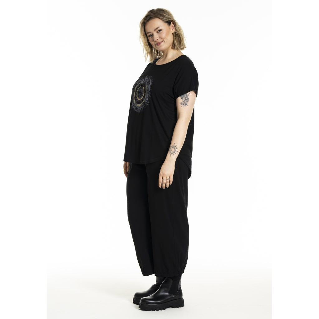 Gozzip Woman Gitte T-shirt with print T-Shirt Black