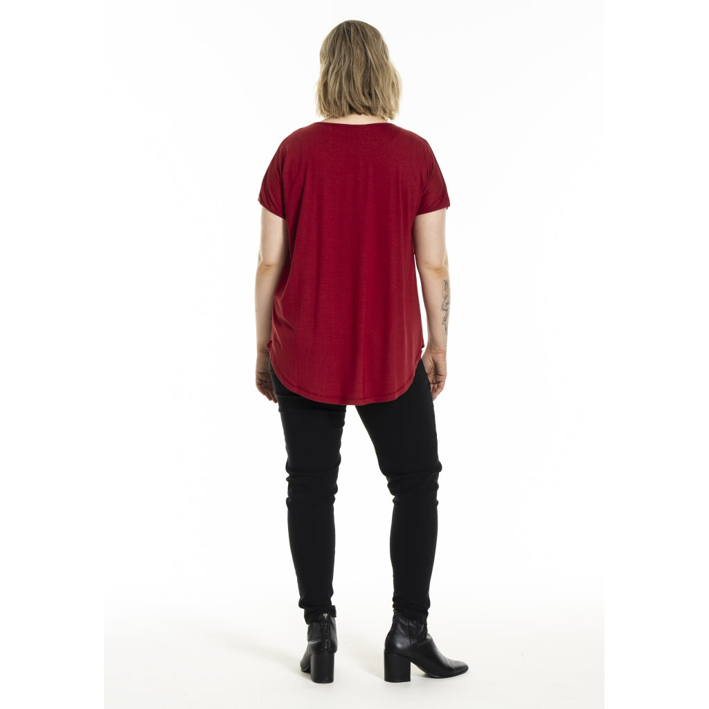 Gozzip Woman Gitte T-shirt with print T-Shirt Scarlet