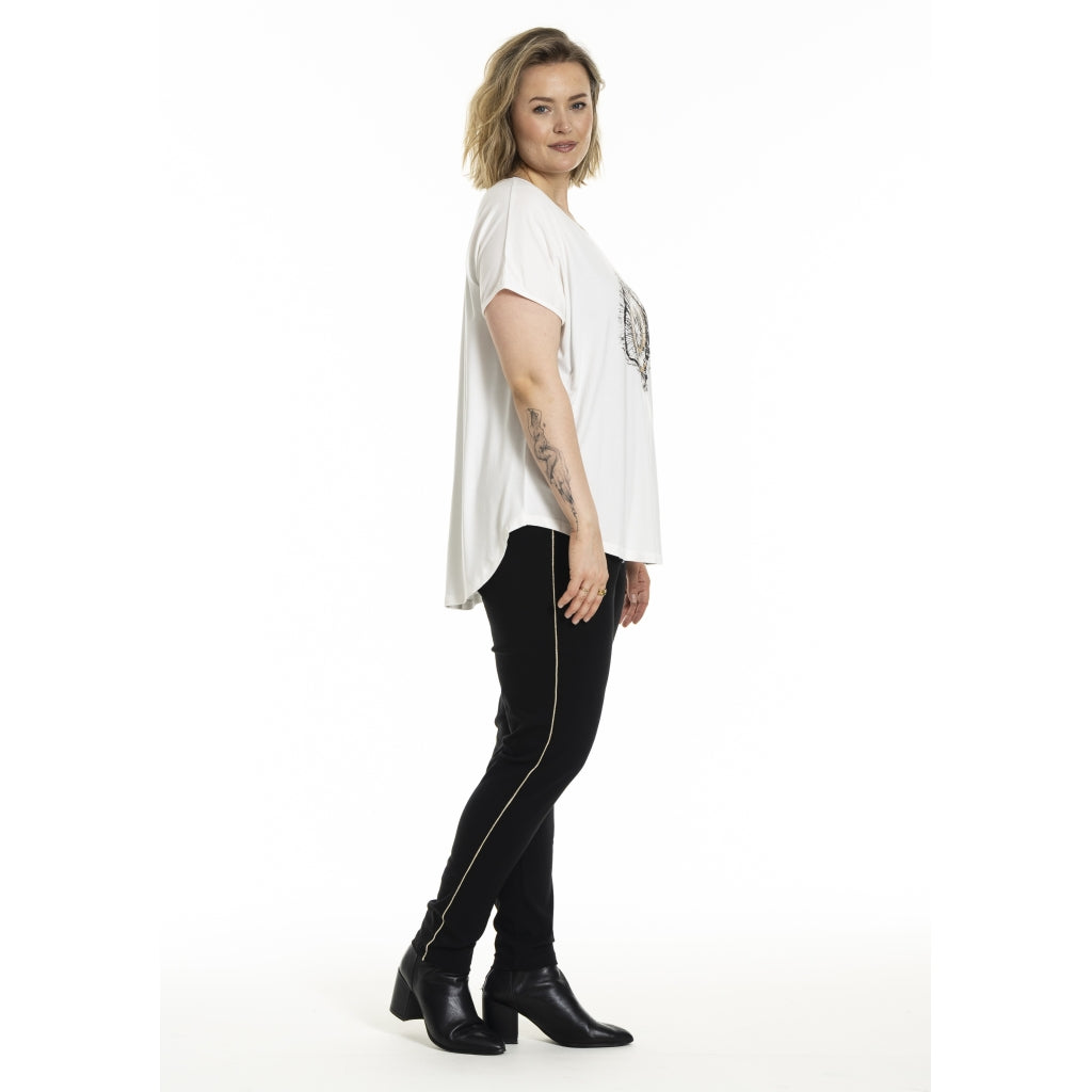 Gozzip Woman Gitte T-shirt with print T-Shirt White