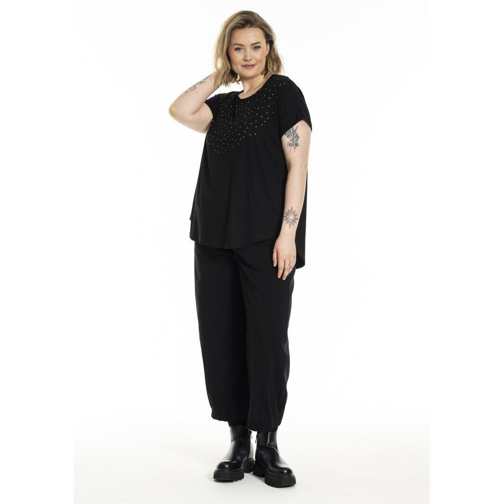 Gozzip Woman Gitte T-shirt with print T-Shirt Black