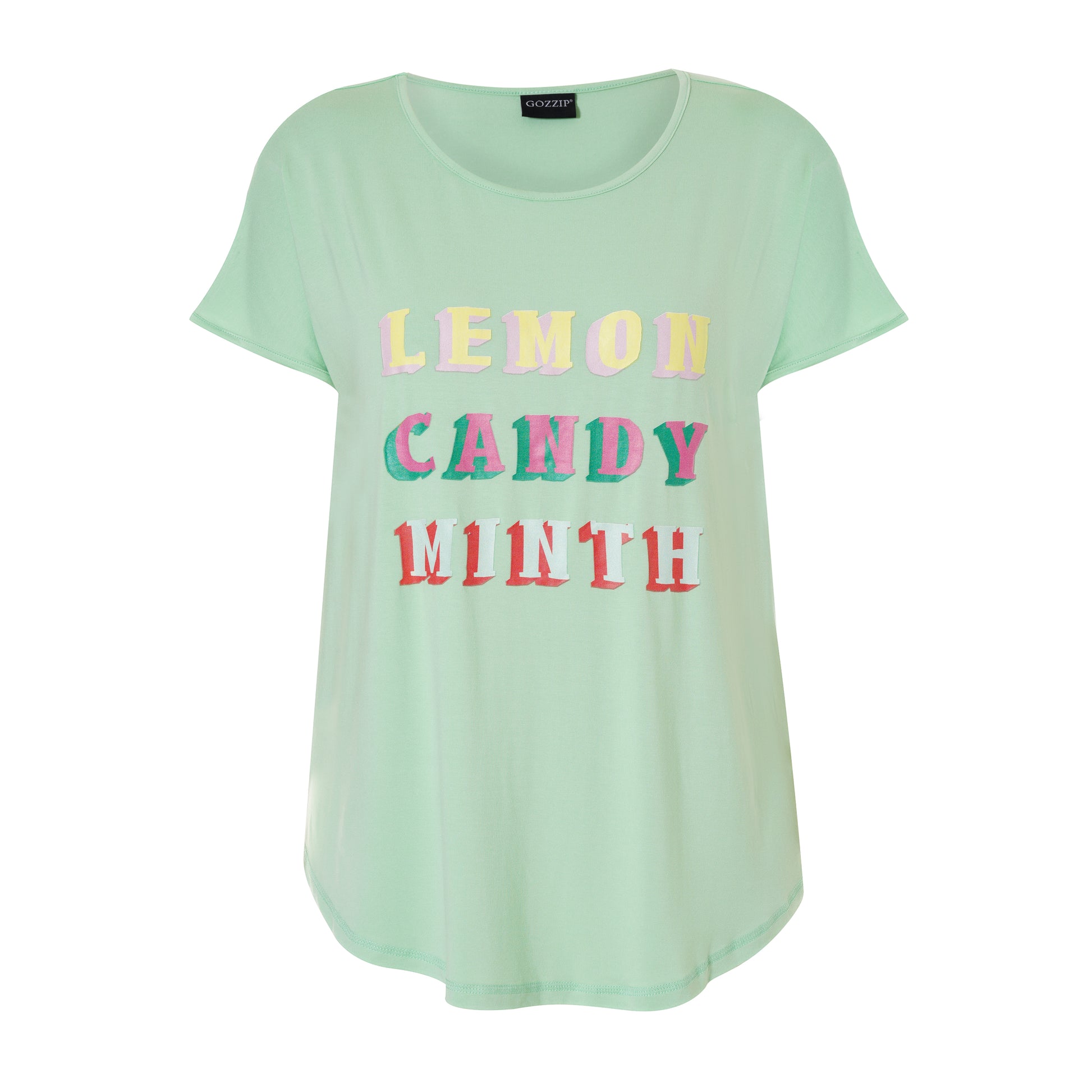 Gozzip Woman Gitte T-shirt with print - FLERE FARVER T-Shirt Pastel Green