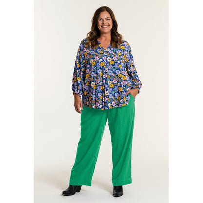 Gozzip Woman Lissi Loose Pants - FLERE FARVER Loose Pant Absinthe Green